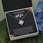 To My Beautiful Wife Love Knot Necklace Message Card