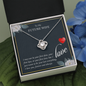 To My Future Wife Love Knot Necklace Message Card