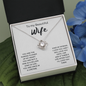 To My Beautiful Wife Love Knot Necklace Message Card