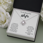 To My Beautiful Wife Love Knot Necklace Message Card
