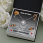 Trick Or Treat Love Knot Necklace Message Card