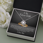 To My Future Wife Love Knot Necklace Message Card