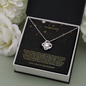 To My Love Love Knot Necklace Message Card