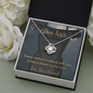 Dear Wife Love Knot Necklace