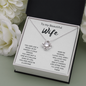 To My Beautiful Wife Love Knot Necklace Message Card