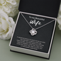 To My Beautiful Wife Love Knot Necklace Message Card