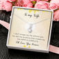 To My Wife Alluring Beauty Necklace Message Card