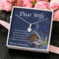 To My Wife Alluring Beauty Necklace Message Card