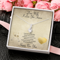 To My Wife Alluring Beauty Necklace Message Card