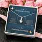 To My Gorgeous Wife Alluring Beauty Necklace Message Card