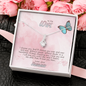To My Wife Alluring Beauty Necklace Message Card