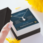To My Gorgeous Wife Alluring Beauty Necklace Message Card