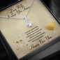 To My Wife Alluring Beauty Necklace Message Card