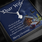 To My Wife Alluring Beauty Necklace Message Card