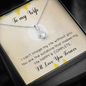To My Wife Alluring Beauty Necklace Message Card