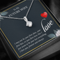 To My Future Wife Alluring Beauty Necklace Message Card