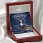 To My Wife Alluring Beauty Necklace Message Card