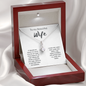 To My Amazing Wife Alluring Beauty Necklace Message Card