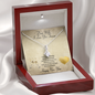 To My Wife Alluring Beauty Necklace Message Card