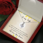 To My Wife Alluring Beauty Necklace Message Card