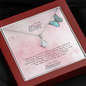 To My Wife Alluring Beauty Necklace Message Card