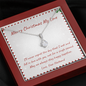 To My Wife Alluring Beauty Necklace Message Card