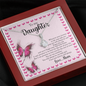 To My Daughter Alluring Beauty Necklace Message Card