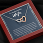To My Beautiful Wife Interlocking Heart Necklace Message Card
