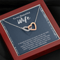 To My Beautiful Wife Interlocking Heart Necklace Message Card