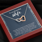 To My Beautiful Wife Interlocking Heart Necklace Message Card