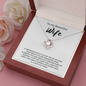 To My Beautiful Wife Love Knot Necklace Message Card