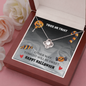 Trick Or Treat Love Knot Necklace Message Card