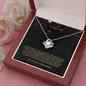 To My Love Love Knot Necklace Message Card