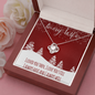 To My Wife Love Knot Necklace Message Card