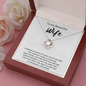 To My Beautiful Wife Love Knot Necklace Message Card