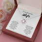 To My Beautiful Wife Love Knot Necklace Message Card
