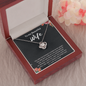 To My Beautiful Wife Love Knot Necklace Message Card