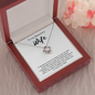 To My Beautiful Wife Love Knot Necklace Message Card