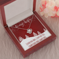 To My Wife Love Knot Necklace Message Card