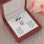 To My Beautiful Wife Love Knot Necklace Message Card