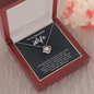 To My Beautiful Wife Love Knot Necklace Message Card