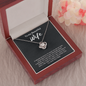 To My Beautiful Wife Love Knot Necklace Message Card