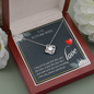 To My Future Wife Love Knot Necklace Message Card