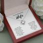 To My Beautiful Wife Love Knot Necklace Message Card