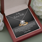 To My Future Wife Love Knot Necklace Message Card
