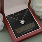 To My Love Love Knot Necklace Message Card