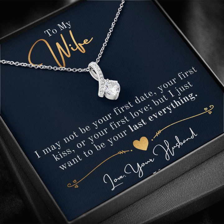 To My Wife Alluring Beauty Necklace Message Card